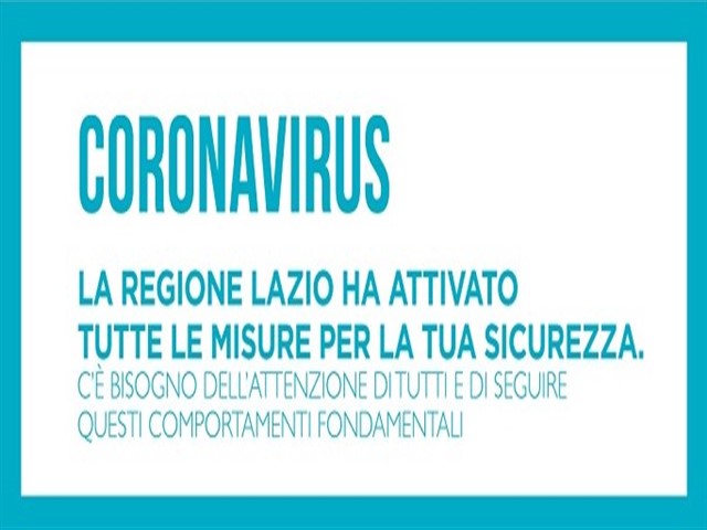 Coronavirus Covid-19 la regione Lazio ha attivato tutte le misure per la sicurezza